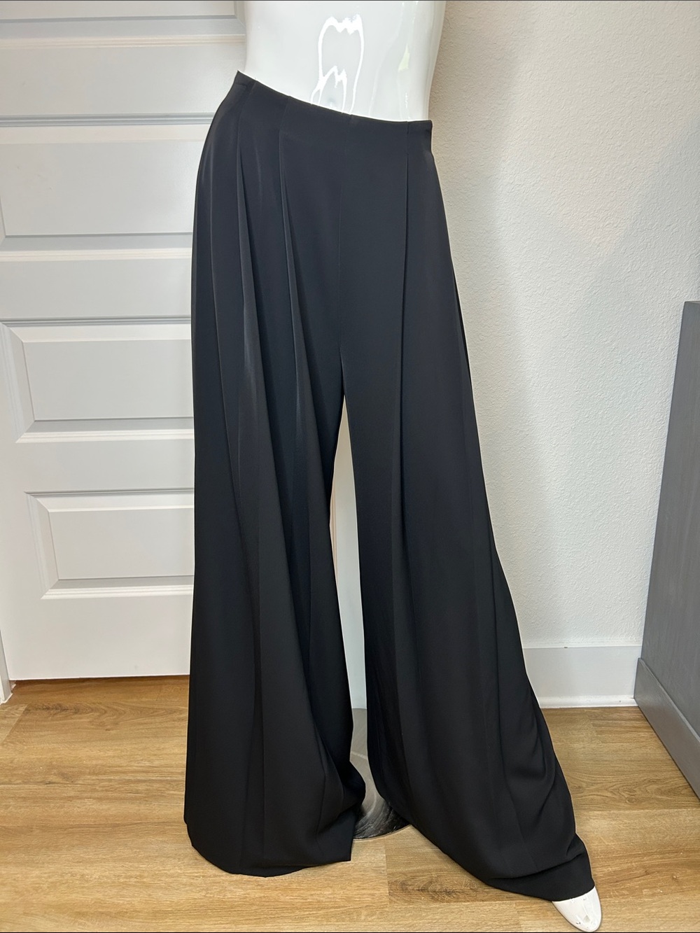 L'AGENCE Black Wide-Leg Palazzo Trousers